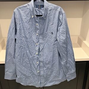 Polo by Ralph Lauren Men's Blue Plaid Shirt. Size L